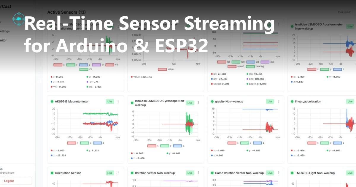 SensorCast - Turn Your Android Into a Free Sensor Lab for Arduino & ESP32